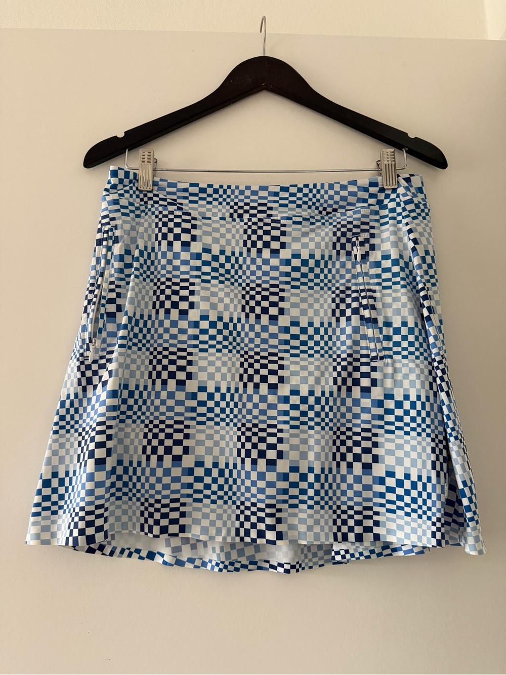 G/FORE Blue Checkered Golf Skirt size M
